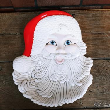 Sweet Ceramic Holland Mold Santa Platter 