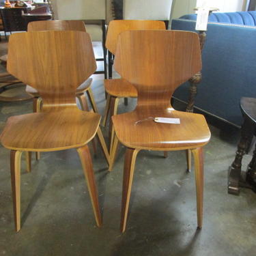 SET OF FOUR PRICED SEPARETLY CB2 WOOD CHAIRS