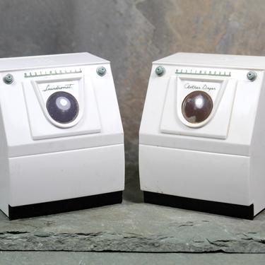Vintage Westinghouse Laundromat Washer and Dryer Salt & Pepper Shakers - Plastic Salt and Pepper Shaker | FREE SHIPPING 