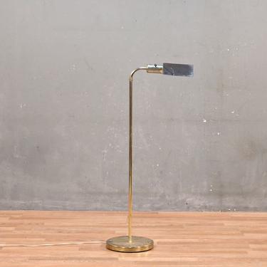Brassy Adjustable Reading Floor Lamp