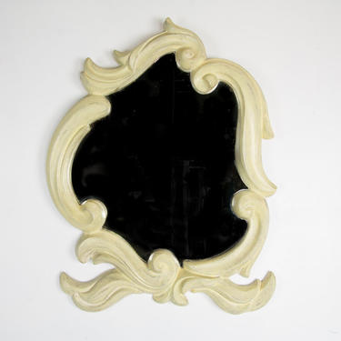 French Molded Plaster Mirror, 1940s