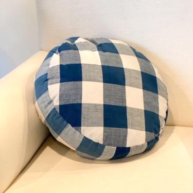french vichy check pillow