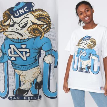 University of North Carolina Shirt UNC University Tshirt 90s Tar Heels College Shirt Tee Graphic T Shirt Retro Tee Vintage Medium Large 