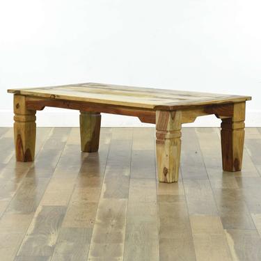 Rustic Solid Acacia Wood Coffee Table, Jaipur
