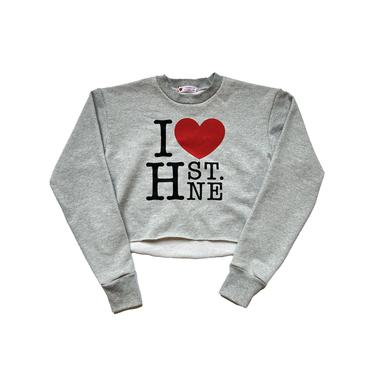 I  H ST. NE Crop Sweatshirt (Gray)