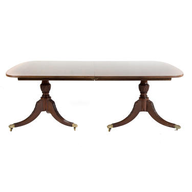 George III Style Double Pedestal Dining Table