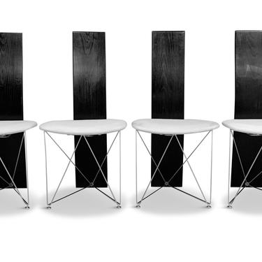 Post Modern Dining Chairs by Torstein Flatøy for Bahus 1980 Set of 4
