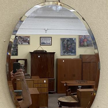 Item #DMC946 Vintage Oval Bevel Edge Mirror c.1940s