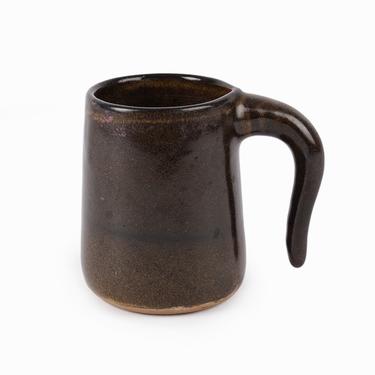 Edna Arnow Ceramic Cup Dark Brown Coffee Mug 