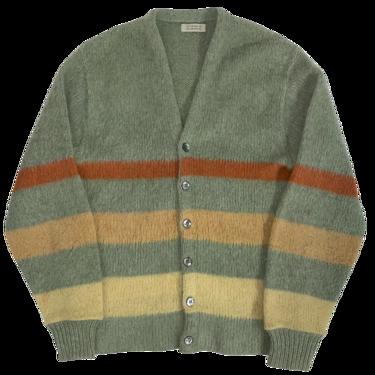 Vintage Society Sportswear Striped "Wool" Mohair Cardigan