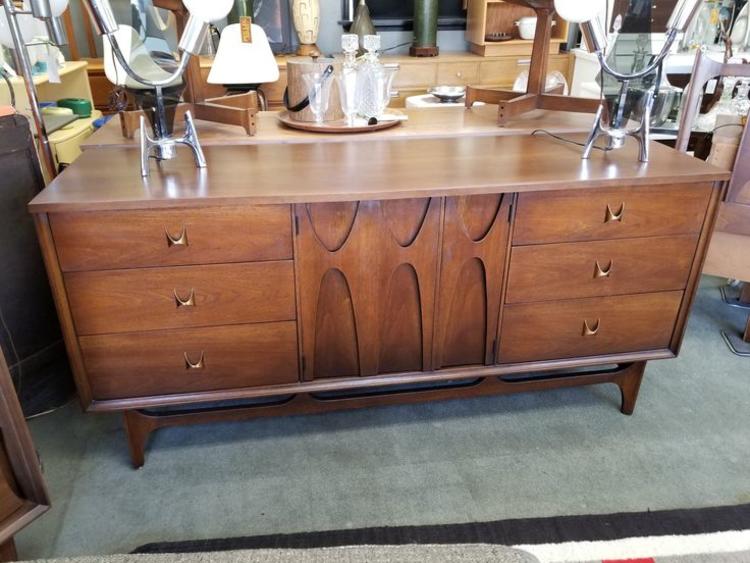 Mid-Century Modern nine drawer dresser from the Brasilia collection by Broyhill