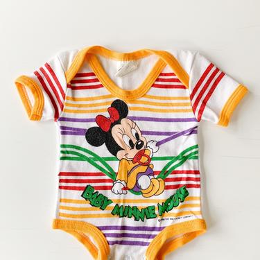 Vintage 1984 Rare Baby Minnie Mouse Bodysuit / 0-6M 