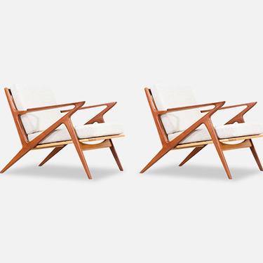 Poul Jensen Z Teak Lounge Chairs for Selig