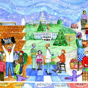 Holiday Cards: Hope, Health, and Heart, Happy Holidays 2020