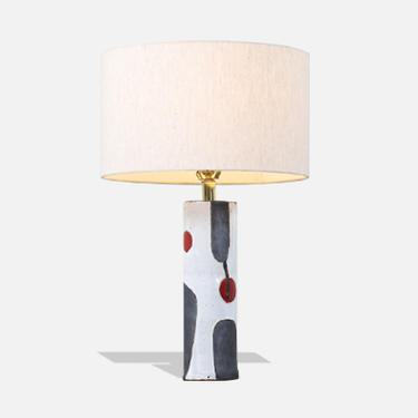 California Modern Glazed Ceramic Table Lamp by Melinda Forster