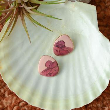 Pink Ceramic Earrings