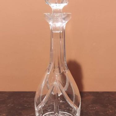 Vintage Stamped Waterford Crystal Decanter Long Stem Cut Glass Lead Crystal Wine Bottle 13&quot; 