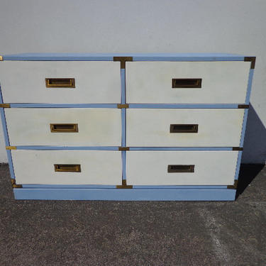 Campaign Dresser Chest Vintage Mid Century MCM Bureau Buffet Media Console Chinoiserie Chest of Drawers Asian Chinese CUSTOM PAINT Avail 