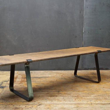 Salvage Assemblage Architects Minimalist Sling Coffee Table Bench