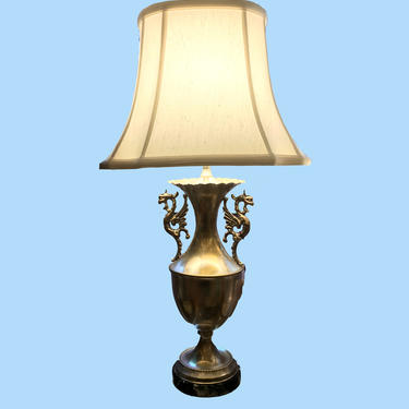 Silver-on-Brass Table Lamp