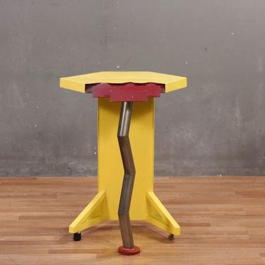 Memphis Style Painted Metal End Table
