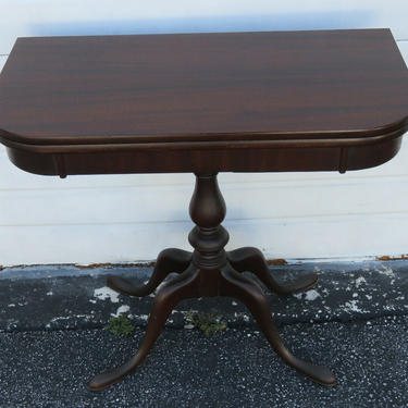 Mahogany Console Folding Card Game Dinette Extension Table by Grad Rapid 1314