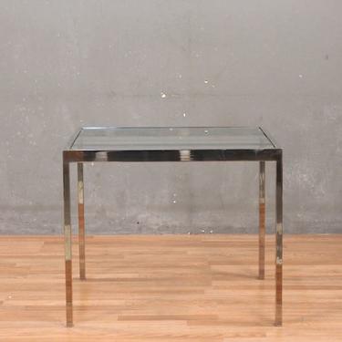 Sleek Chrome &amp; Glass End Table – ONLINE ONLY