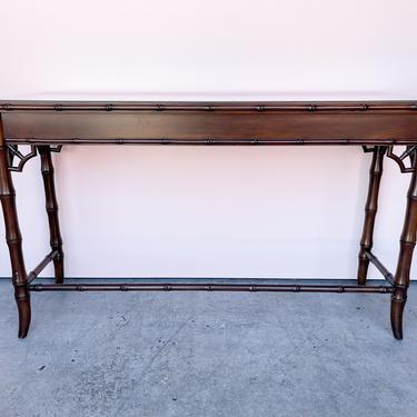 Faux Bamboo Chippendale Console