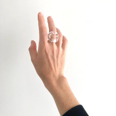 BELT LUCITE RING, Acrylic Ring, Clear Ring, Lucite Ring, Acrylic Clear Ring, Anillo Transparente, Transparent Ring, Contemporary Ring, Ring 