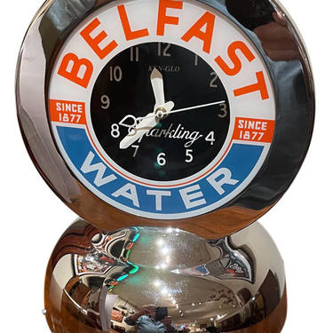 Belfast Glo Dial Sparkling Water Neon Table Clock