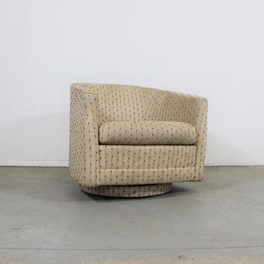 Mid-Century Modern Milo Baughman Style Precedent Swivel Club Chair 
