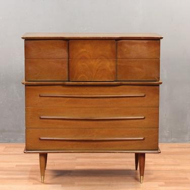 Basic-Witz Mid Century 5-Drawer Highboy Dresser