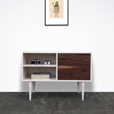 Whitewater Media Credenza - White Wash on Maple - Walnut Doors - In Stock!!! 