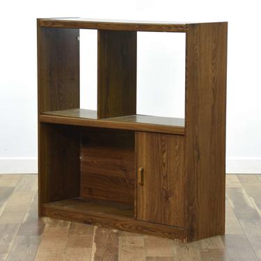 Vintage Oak Veneer Media Center Cabinet