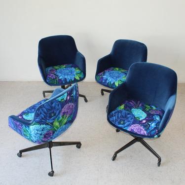Newly Upholstered Blue Steelcase Vintage Office Chair