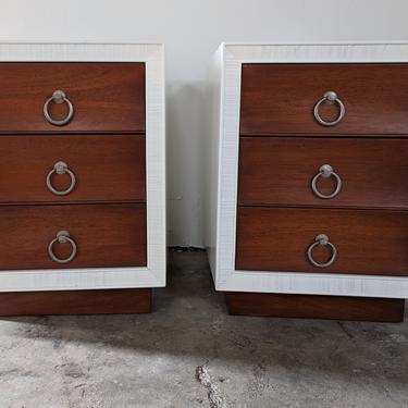 Paul Frankl for Brown Saltman Refinished and Lacquered Nightstands 
