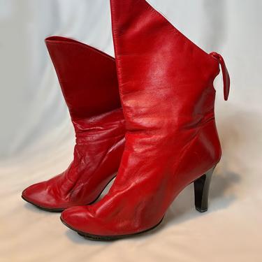 Red Leather Boots 
