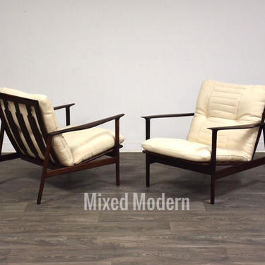 Rosewood Lounge Chairs by Kofod Larsen- a Pair 