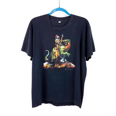 Vintage Boris Vallejo T Shirt, Screen Stars Graphic Tee, Vintage Fantasy Shirt, Nomads of Gor Cover Art, 70s Fantasy Graphic Tee, Frazetta 