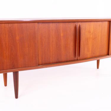Svend Madsen Curved Bow Front Danish Mid Century Teak Credenza Sideboard Buffet - mcm 