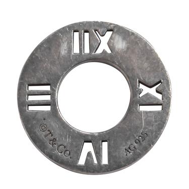 Tiffany & Co. - Sterling Silver Roman Numeral Engraved Circle Charm