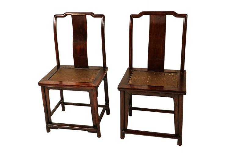 Pair Ming Dynasty style 19 century Chinese Chairs 