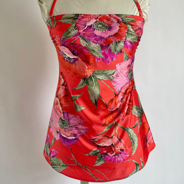 Beautiful Pin up Style One Piece Bathing Suit by Gottex L/XL 