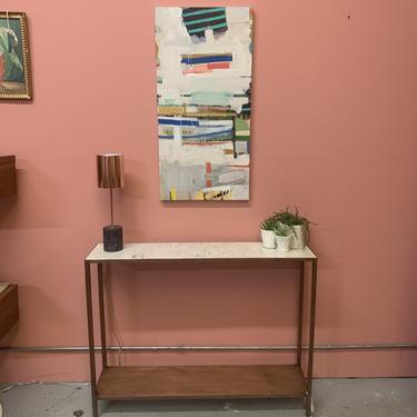 NEW Marble & Metal Console Table