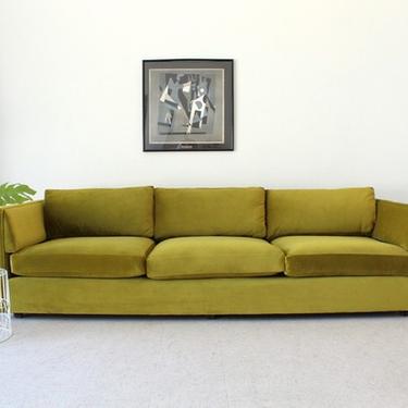 Chartreuse Mid Century Vintage Sofa Reupholstered