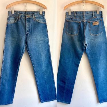Vintage 70’s WRANGLER Boyfriend Jeans / Cotton  / Made in USA / BLACK Label / 29 x 29 