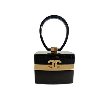 Chanel Black Minaudière Top Handle Bag