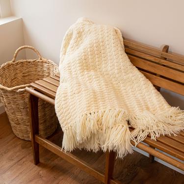 Knitted Crochet Throw Blanket 
