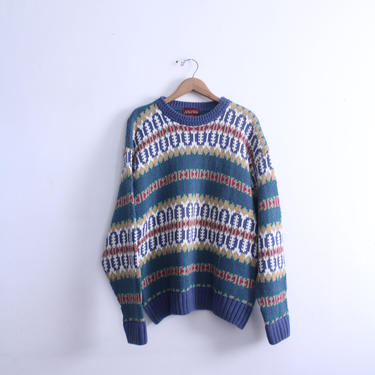 Striped Pattern 90s Slouchy Sweater 
