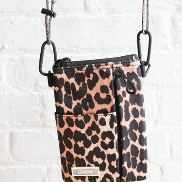 Ganni Leopard Print Cross-Body Bag